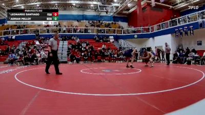 165 lbs 1st Place Match - Adrian Pellot, Merrillville vs Leonardo Santiago, Penn High School