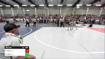 106 lbs Quarterfinal - Haden Story, Bloomfield Wildcats vs Ariyelle John, Bear Wrestling Club