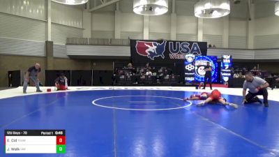 12U Boys - 70 lbs Cons. Round 2 - Emiliano Cid, Toss Em Up Wrestling Academy vs Jaxsyn Walk, Immortal Athletics WC