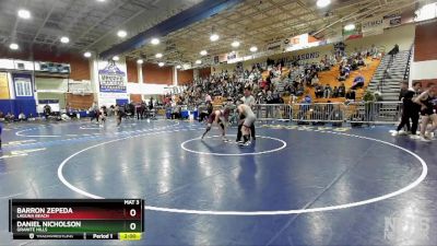 120 lbs Champ. Round 1 - Barron Zepeda, Laguna Beach vs Daniel Nicholson, Granite Hills