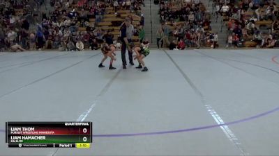 70 lbs Quarterfinal - Liam Hamacher, MN Elite vs Liam Thom, Pursuit Wrestling Minnesota