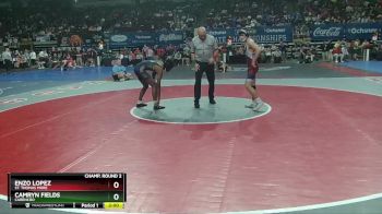 D 2 138 lbs Champ. Round 2 - Enzo Lopez, St. Thomas More vs Camryn Fields, Carencro