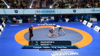 92 kg 1/2 Final - Kamran Ghorban Ghasempour, Iran vs Abdulrashid Sadulaev, Individual Neutral Athletes