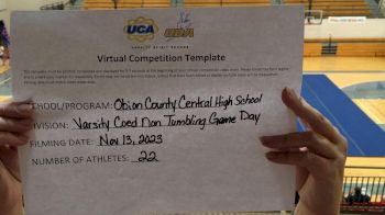 Obion County Central High School [Varsity Coed Non Tumbling Game Day] 2023 UCA & UDA November Virtual Challenge