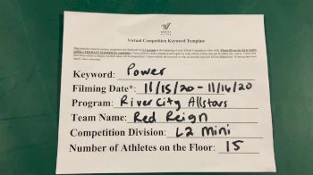 River City Allstars - RED REIGN [L2 Mini] Varsity All Star Virtual Competition Series: Event V