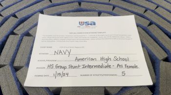 American High School [HS Group Stunt Intermediate] 2024 USA Virtual Spirit Regional II