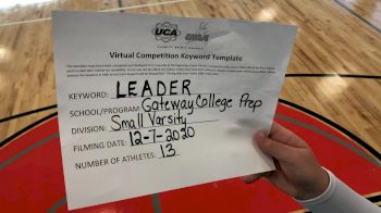 Gateway College Prepatory School [Small Varsity] 2020 UCA Southwest Virtual Regional