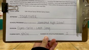Homestead High School [Open - Solo] 2021 USA Virtual Dance Winter Classic