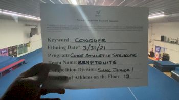 Core Athletix - Kryptonite [L1 Junior - Small] 2021 Varsity All Star Winter Virtual Competition Series: Event V