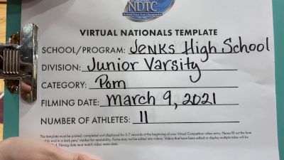 Jenks High School [Junior Varsity - Pom Virtual Finals] 2021 UDA National Dance Team Championship