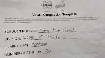 North High School [Large Varsity Non Tumble] 2021 UCA February Virtual Challenge