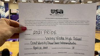 Valley Vista High School [Co-Ed Varsity Show Cheer Intermediate Finals] 2021 USA Spirit & Dance Virtual National Championships