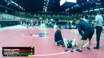 120 lbs Cons. Round 3 - Dominic Schopfer, Archbishop Rummel vs Preston Neufeld, North Bay Haven