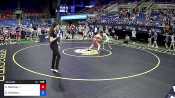 94 lbs Rnd Of 32 - Kaiden Belinsky, Iowa vs Quentin Williams, Illinois