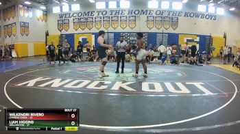 285 lbs Round 7 (8 Team) - Liam Higgins, Wellington vs WILKENDRI RIVERO, Cypress Creek