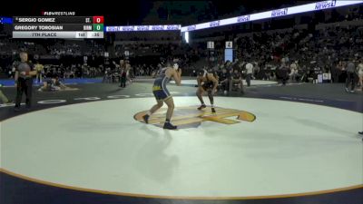 150 lbs 7th Place - Sergio Gomez, St. John Bosco (SS) vs Gregory Torosian, Birmingham (LA)