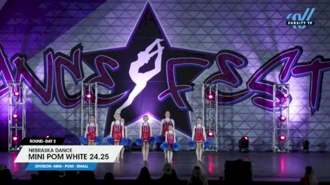 Nebraska Dance - Mini Pom White 24.25 [2025 Mini - Pom - Small Day 2] 2025 DanceFest Grand Nationals