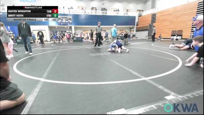 55 lbs Quarterfinal - Hayes Wheaton, Team Guthrie Wrestling vs Britt Voth, Enid Youth Wrestling Club
