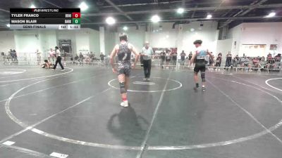 144 lbs Semifinal - Tyler Franco, Bonita HS vs Mason Blair, Dark Horse