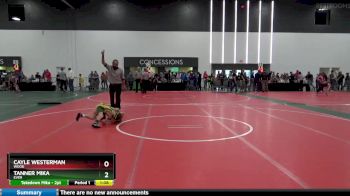 50 lbs Semifinal - Tanner Mika, EVER vs Cayle Westerman, WOOD