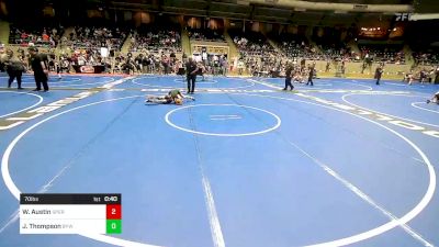 70 lbs Rr Rnd 3 - Wyatt Austin, Sperry Wrestling Club vs Jax Thompson, Bristow Youth Wrestling