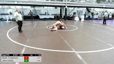 160A lbs 5th Place - Noah Torgerson, Pinnnacle Wrestling Club/st. Michael-albertville vs Jake Dailey, Bethlehem Catholic