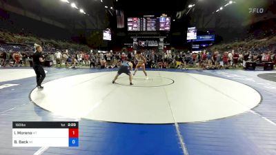 160 lbs Cons 16 #2 - Israel Moreno, Montana vs Brett Back, Wisconsin