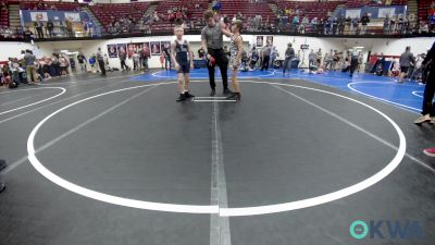 76 lbs Round Of 16 - Ryder Harwell, Newcastle Youth Wrestling vs Alana Clark, Choctaw Ironman Youth Wrestling