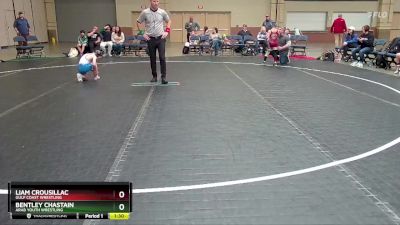 64 lbs Semifinal - Liam Crousillac, Gulf Coast Wrestling vs Bentley Chastain, Arab Youth Wrestling