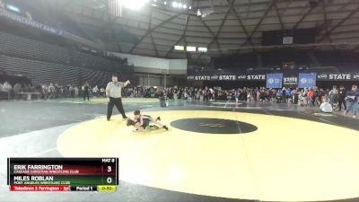 49 lbs Champ. Round 1 - Miles Roblan, Port Angeles Wrestling Club vs Erik Farrington, Cascade Christian Wrestling Club