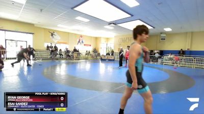 87kg/100kg Round 1 - Ryan George, Spring Hills Wrestling vs Esai Sandez, Community Youth Center - Conco
