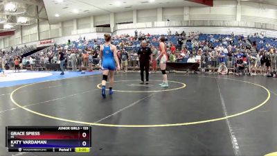 135 lbs Cons. Round 2 - Grace Spiess, MI vs Katy Vardaman, IN