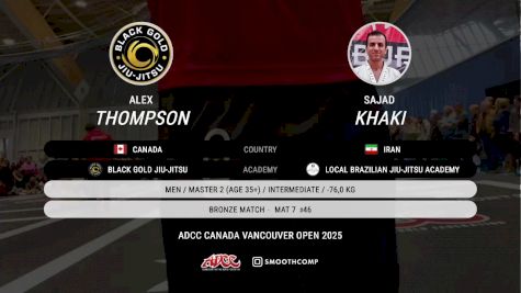 Sajad Khaki vs Alex Thompson 2025 ADCC Vancouver Open