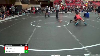 84 lbs Quarterfinal - Sydell Sperry, TEAM GRINDHOUSE vs Grant Davis, Honey Badger Wrestling Club