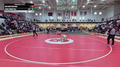 113 lbs Semifinals (8 Team) - Nathan Moore, Laurel H S vs Adelynne Till, Saint Mark`s