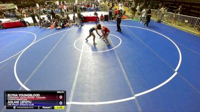 155 lbs Quarterfinal - Elysia Youngblood, Community Youth Center - Concord Campus Wrestling vs Aolani Lefotu, The Valley Athletic Club