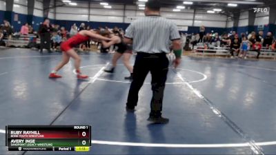 126 lbs Round 1 - Avery Inge, Sandpoint Legacy Wrestling vs Ruby Rayhill, Boise Youth Wrestling