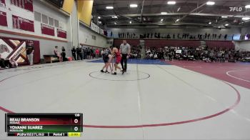 138 lbs Champ. Round 1 - Beau Branson, Mohave vs YOVANNI SUAREZ, Mogollon