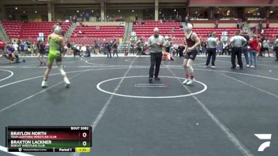 140 lbs 3rd Place Match - Braxton Lackner, Bobcat Wrestling Club vs Braylon North, Team Lightning Wrestling Club