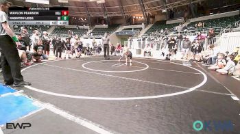 46 lbs Rr Rnd 5 - Waylon Pearson, Oklahoma Strong-Blue 9U vs Kashton Legg, Keystone Kids Wrestling Club