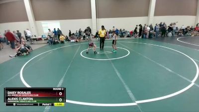 55-62 lbs Round 2 - Alexis Clanton, Winnsboro Wrestling Club vs Daisy Rosales, All American Wrestling Club