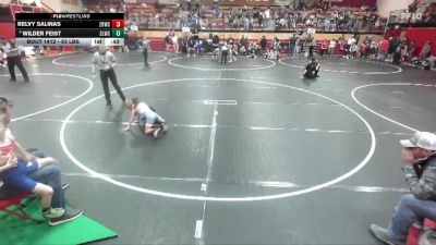 53 lbs Champ. Rd Of 16 - Relvy Salinas, 208 Badgers Wrestling Club vs Wilder Feist, Sandpoint Legacy Wrestling Club
