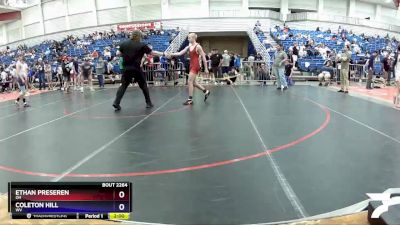 126 lbs Cons. Round 3 - Ethan Preseren, OH vs Coleton Hill, WV