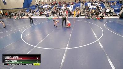 80 lbs 1st Place Match - Harlym Ward, Bear River Wrestling Club vs Faith Young, Champions Wrestling Club