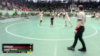 120 lbs Champ. Round 1 - Jayden Coy, South Dearborn vs Porter Temples, Westfield