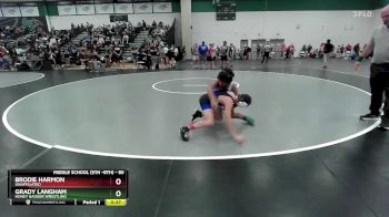 85 lbs Cons. Round 2 - Grady Langham, Honey Badger Wrestling vs Brodie Harmon, Unaffiliated