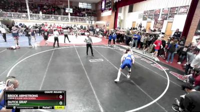 152 lbs Champ. Round 1 - Dutch Graf, Grandview vs Brock Armstrong, Coeur D`Alene High School