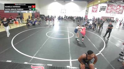 115 lbs Cons. Round 1 - Isabella Estrada, Downey High School Wrestling vs Olivia-Grace Porras, Falcons Wrestling Club