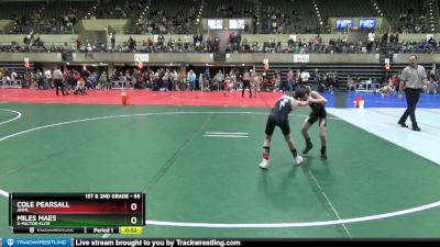 65 lbs Quarterfinal - Cole Pearsall, ANML vs Miles Maes, X-Factor Elite