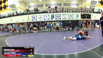 110 lbs Cons. Round 4 - Bryson Kirk, Warren Wrestling Academy vs Dalton Parks, Contenders Wrestling Academy